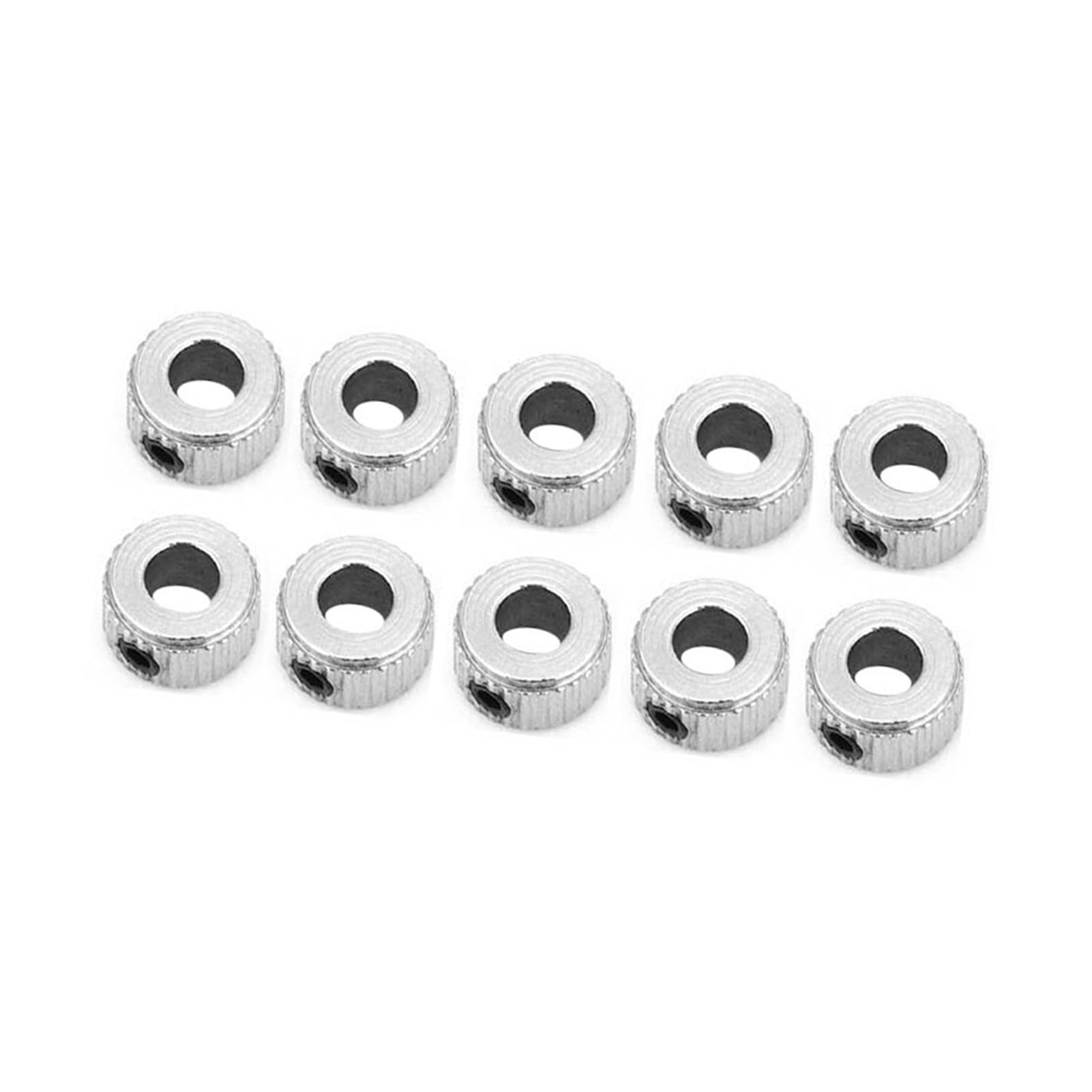 10 Pcs Shaft Collar Electroplate Ferronickel Shaft Lock Collar Ring, Carbon Steel Hex Fixed Buckle, for Shaft and Steel Wire Locking (Latte 5.1mm)