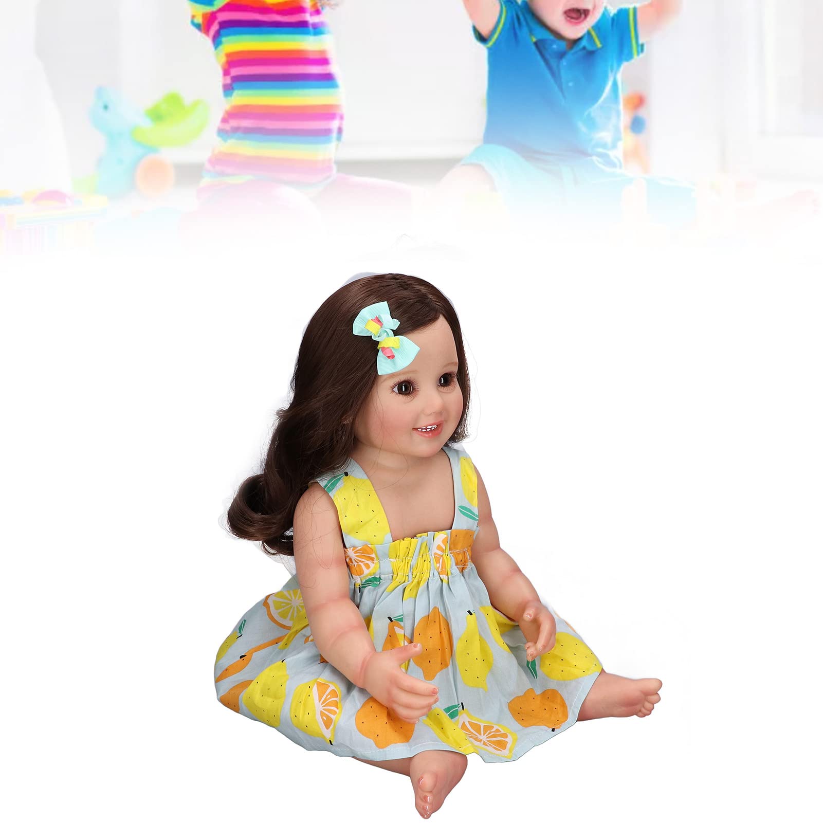 Generic Doll 21,7" Realistyczne, Realistyczne Winylowe Lalki dla Dzieci Prezent dla Dzieci z Akcesoriami