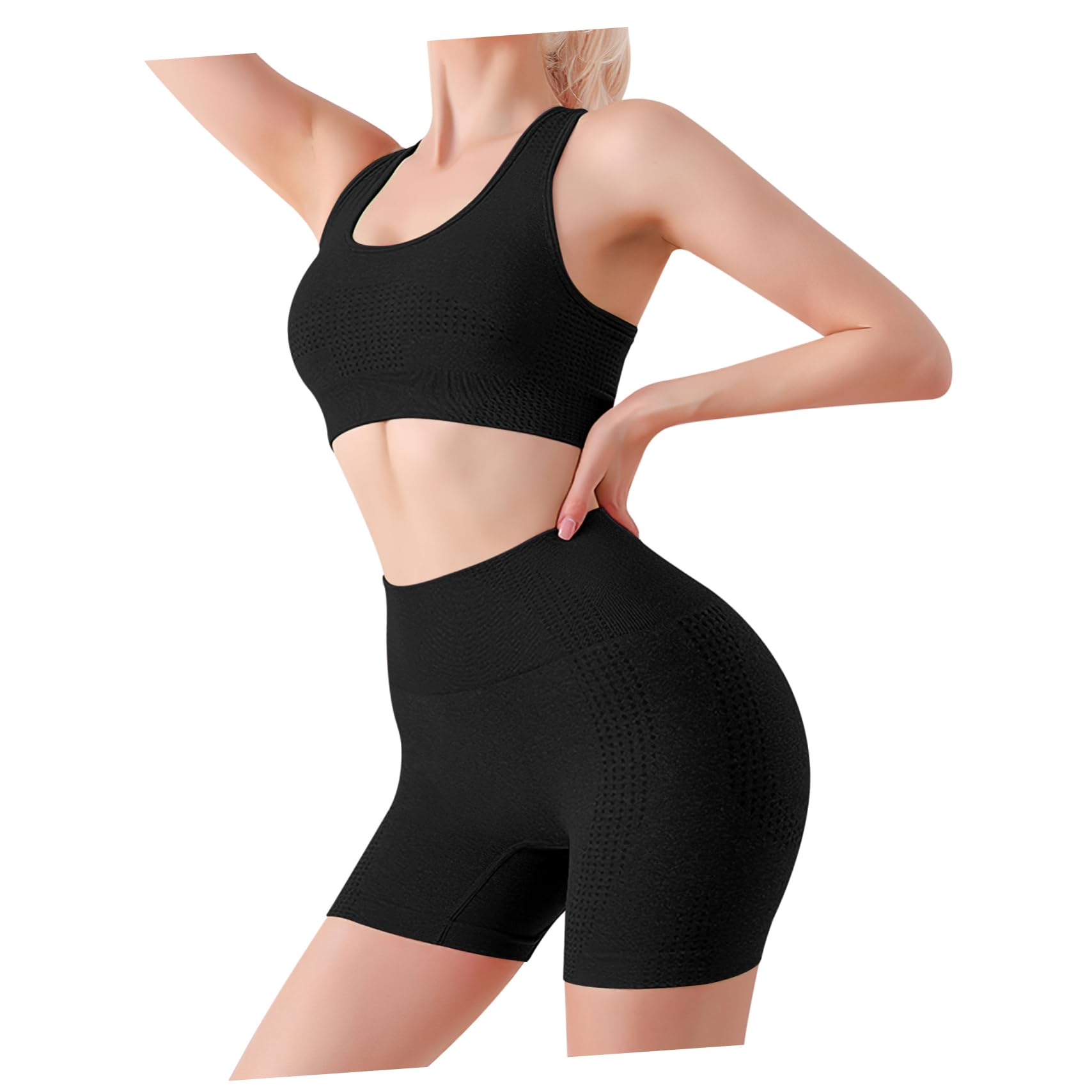 1set Yoga Workout Sets for Women Lightweight and Breathable Gym Outfits Comfortable Form-fitting Activewear Versatile for Yoga Running