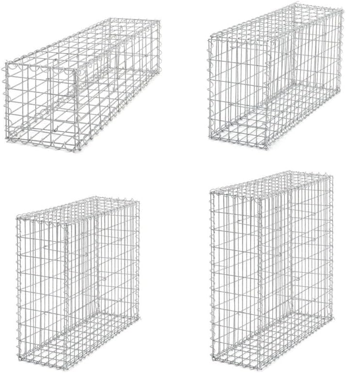 Gabion Baskets Galvanised Steel Cages Mesh Wire Stone Basket Outd...