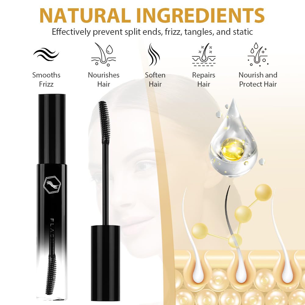 ALIIP Hair Finishing Stick 2 Pack, Non-Greasy Flyaway Hair Tamer for Women/Men with Mascara Wand - Image 2