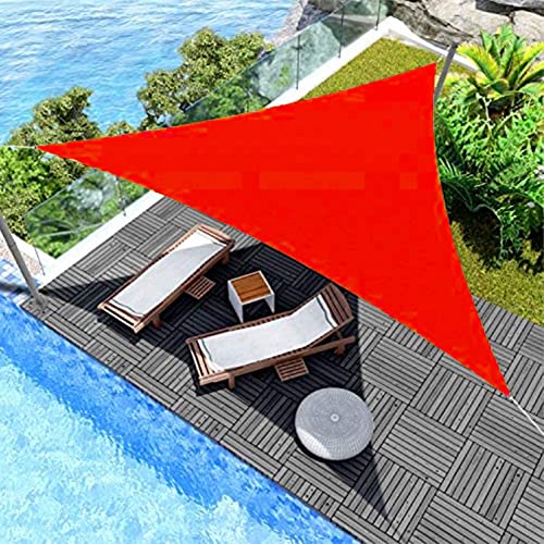 Toldo vela triangular de 2.6m rojo resistente para jardin 2