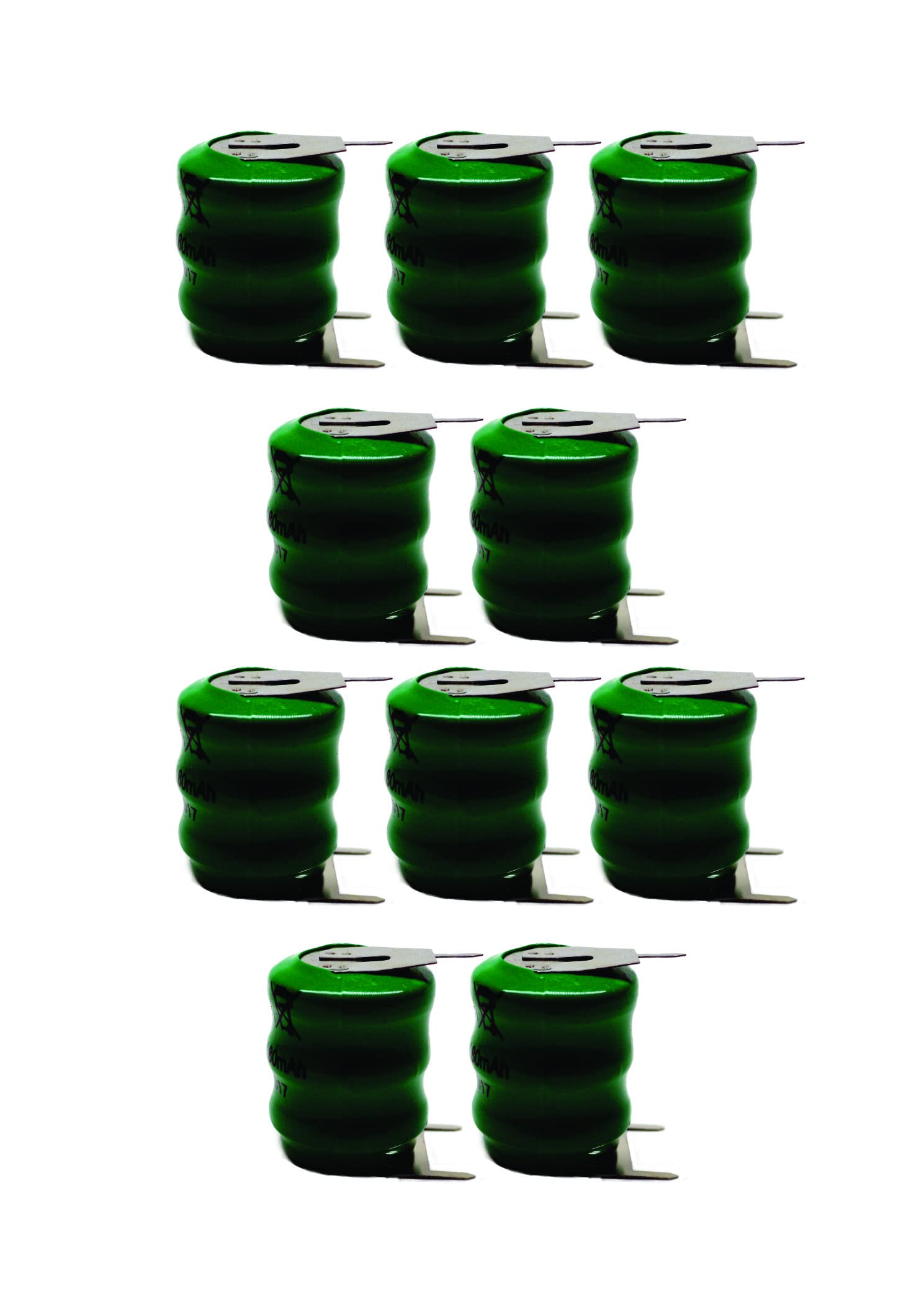 10PC VART A Replacement Battery 55608303059-3/V80H Battery - 3.6V 80MAH NI-MH - 3 PIN