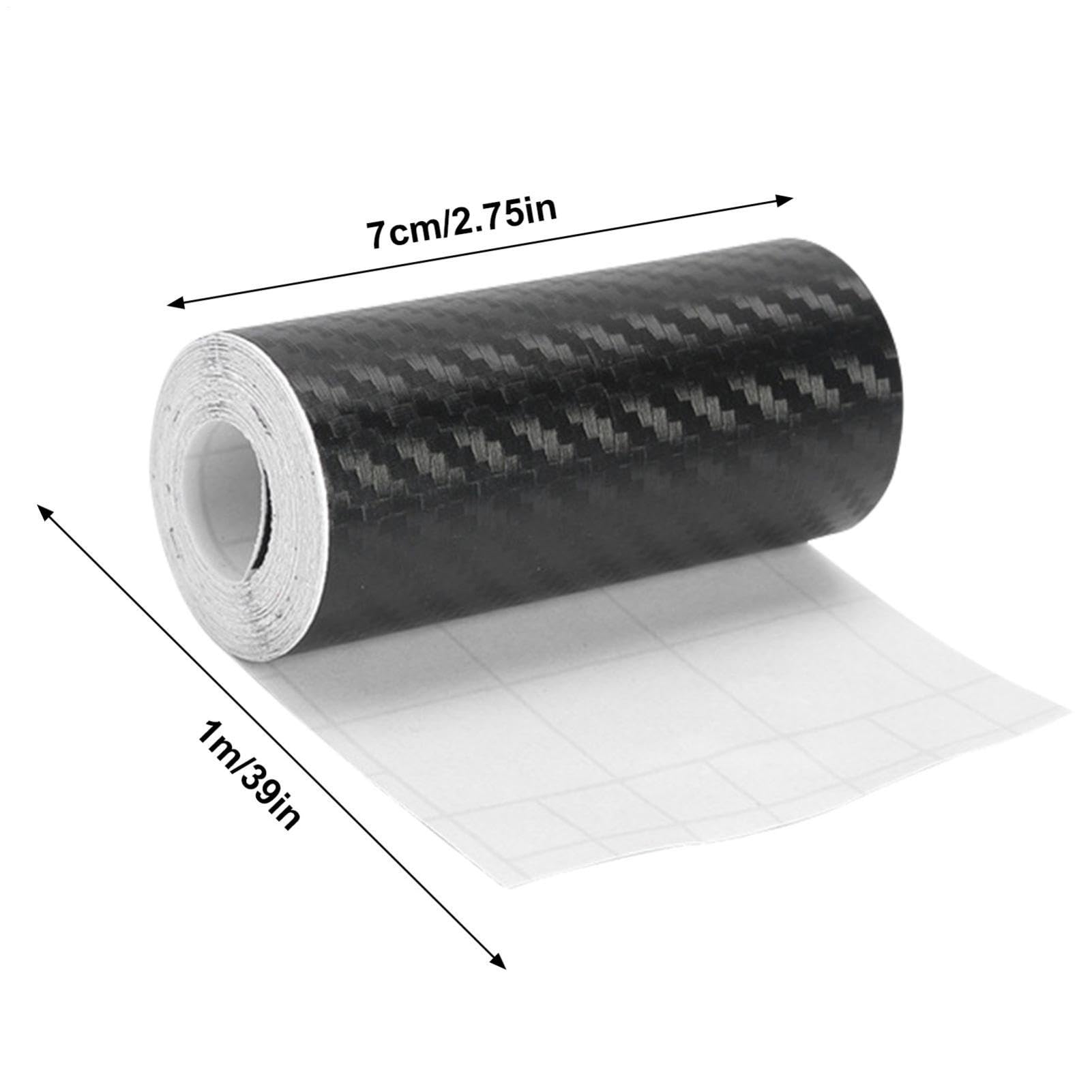 Generisch Nastro adesivo in fibra di carbonio – 3D Wrap Detailing Film | Adesivo autoadesivo in twill per bagagliaio, paraurti, parafango, cruscotto