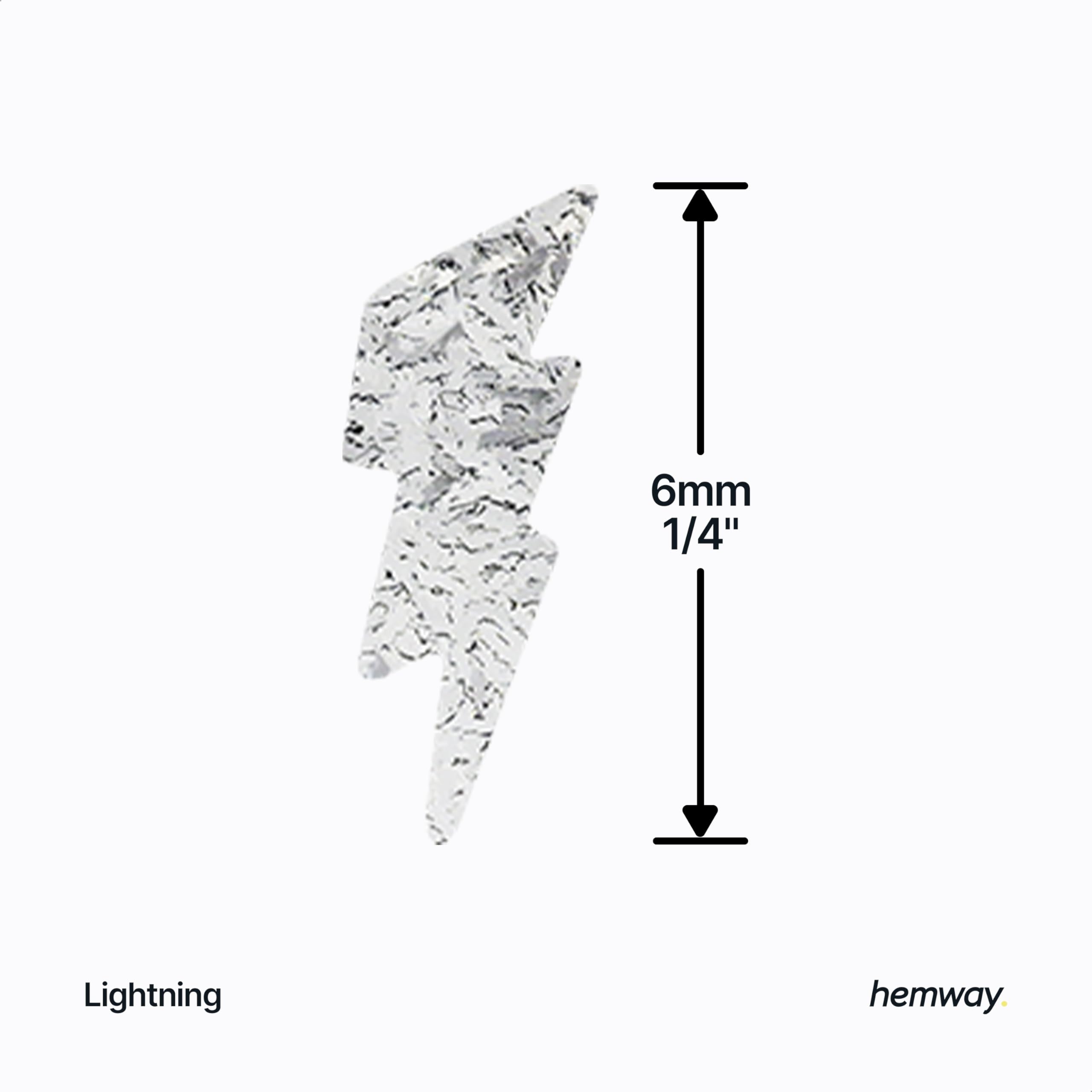 Hemway Ultra Sparkle Glitter Lightning Shape, 50g, Silver - Image 3