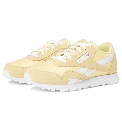 Reebok Kids Classic Nylon (Big Kid) Kids Shoes Bleached Yellow/White