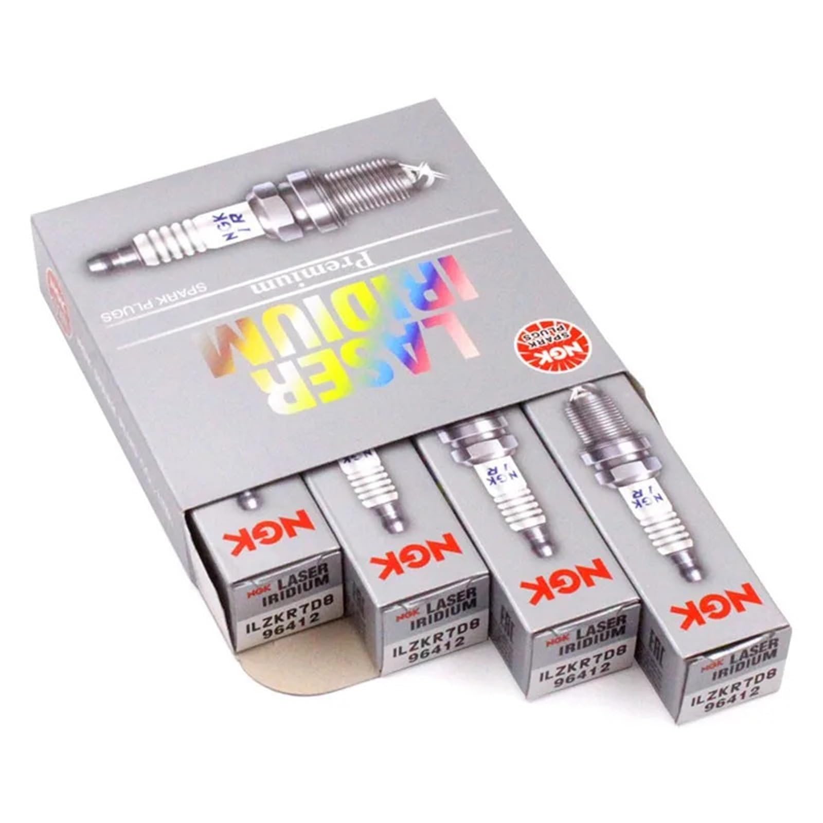 ニューテック　i-spark 4個(箱無し) 4pcs NGK Laser Iridium Spark Plug ILZKR7D8 96412 Compatible With