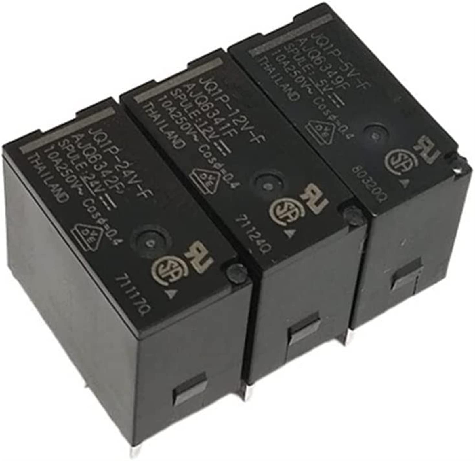 AERBNYEQP Relay 10pcs JQ1P-24V-F AJQ6342F JQ1P-12V-F AJQ6341F JQ1P-5V-F AJQ6349F 10A 5Pin