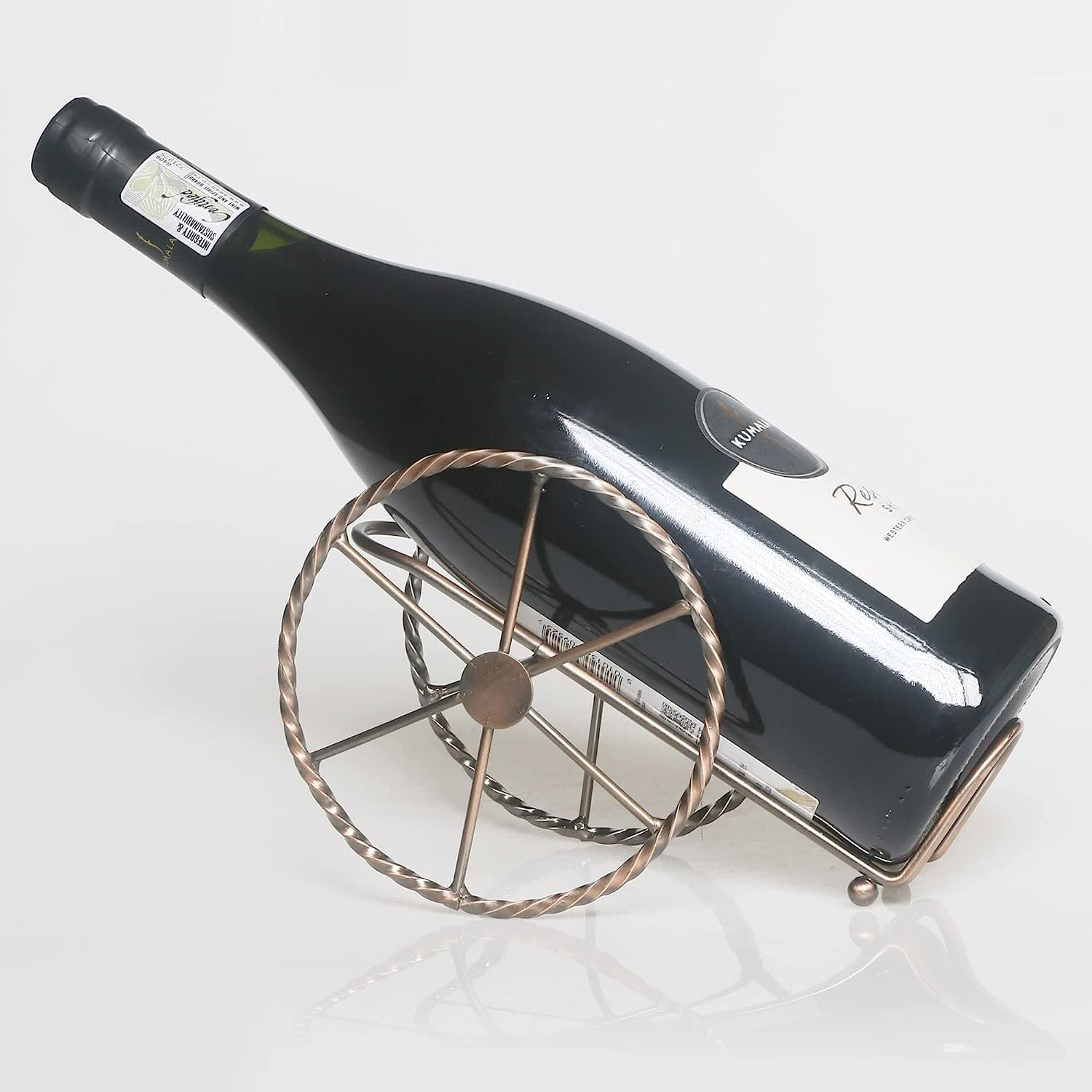 Single Wine Bottle Holder CdyBox Creative Metal Red Wine Rack Rack