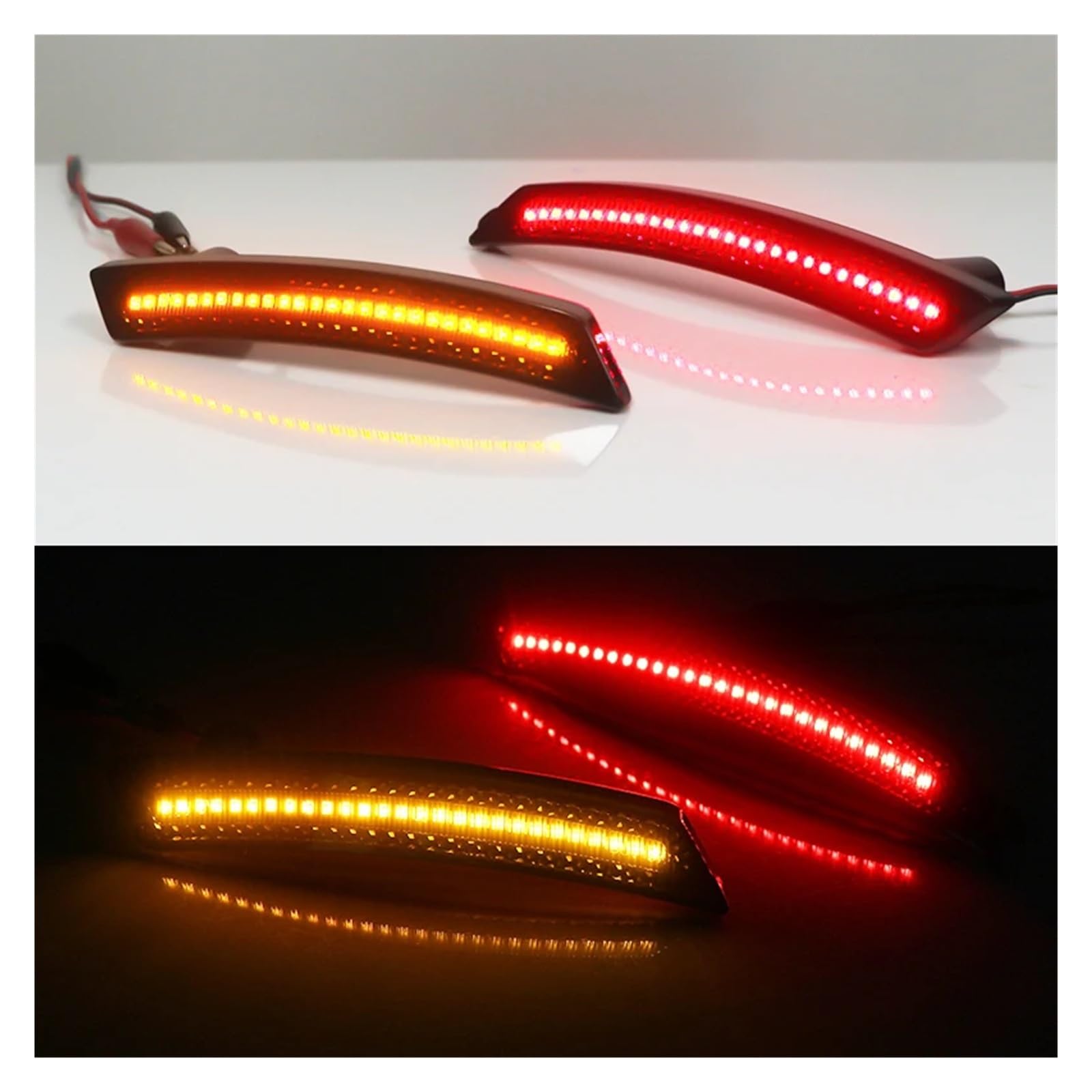 Pasuje do MINI Cooper R55 R56 R57 R58 R59 R60 R61 2007-2013/14 przydymione soczewki bursztynowy/czerwony w pełni LED przednie/tylne boczne światła obrysowe zespoły(DEEP BLUE)