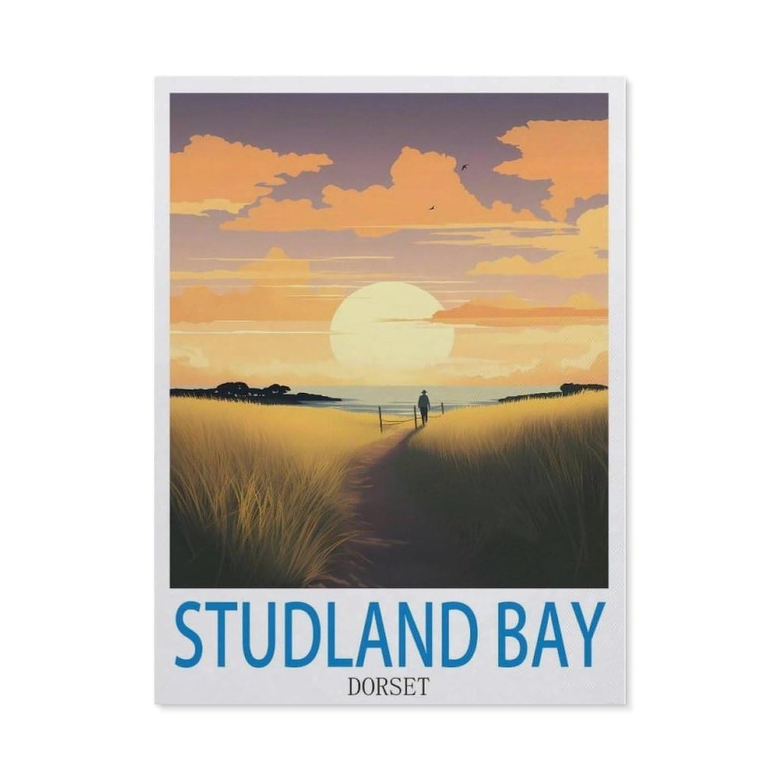BEAYODKP 5D DIY Diamond Painting，Studland Bay Dorset（30 x 40 cm）