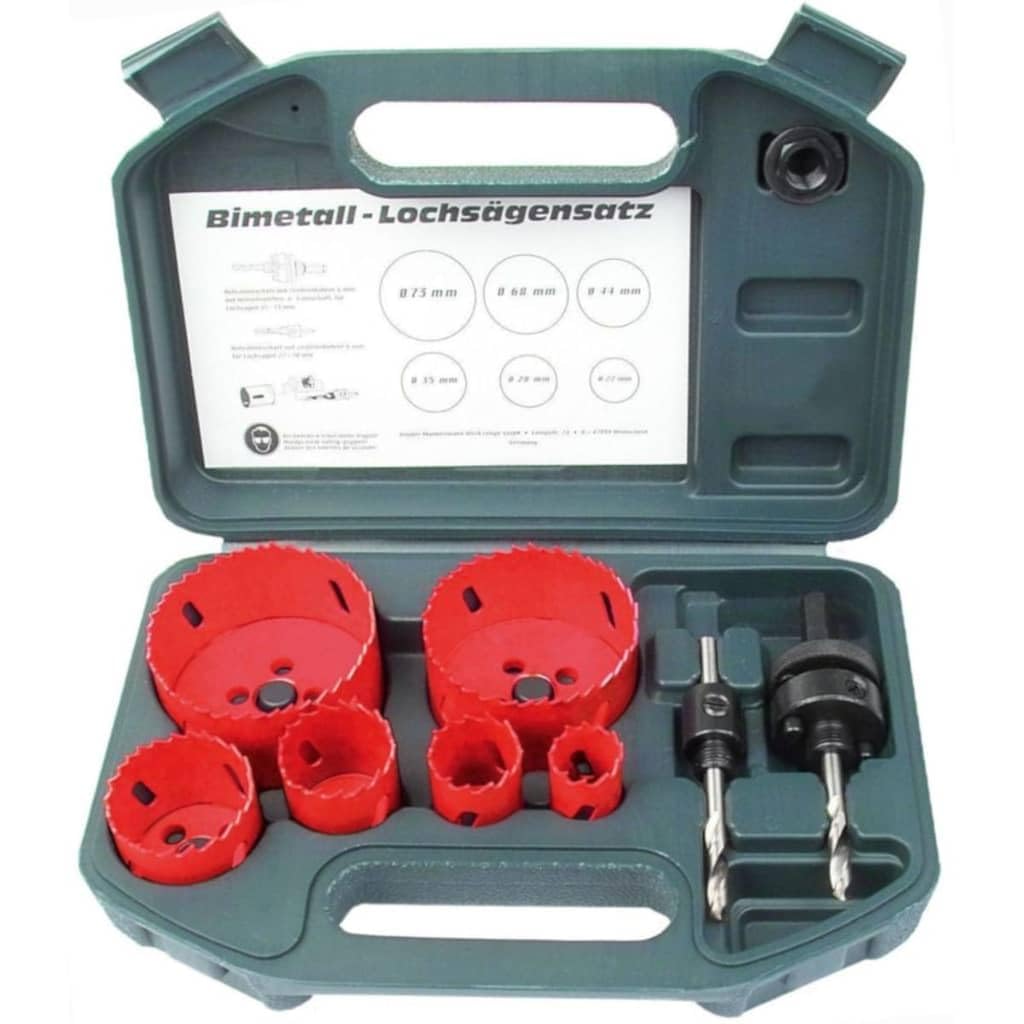 Brã¼Der Mannesmann Eight Piece Hole Saw Set Hss 44100 4003315682271