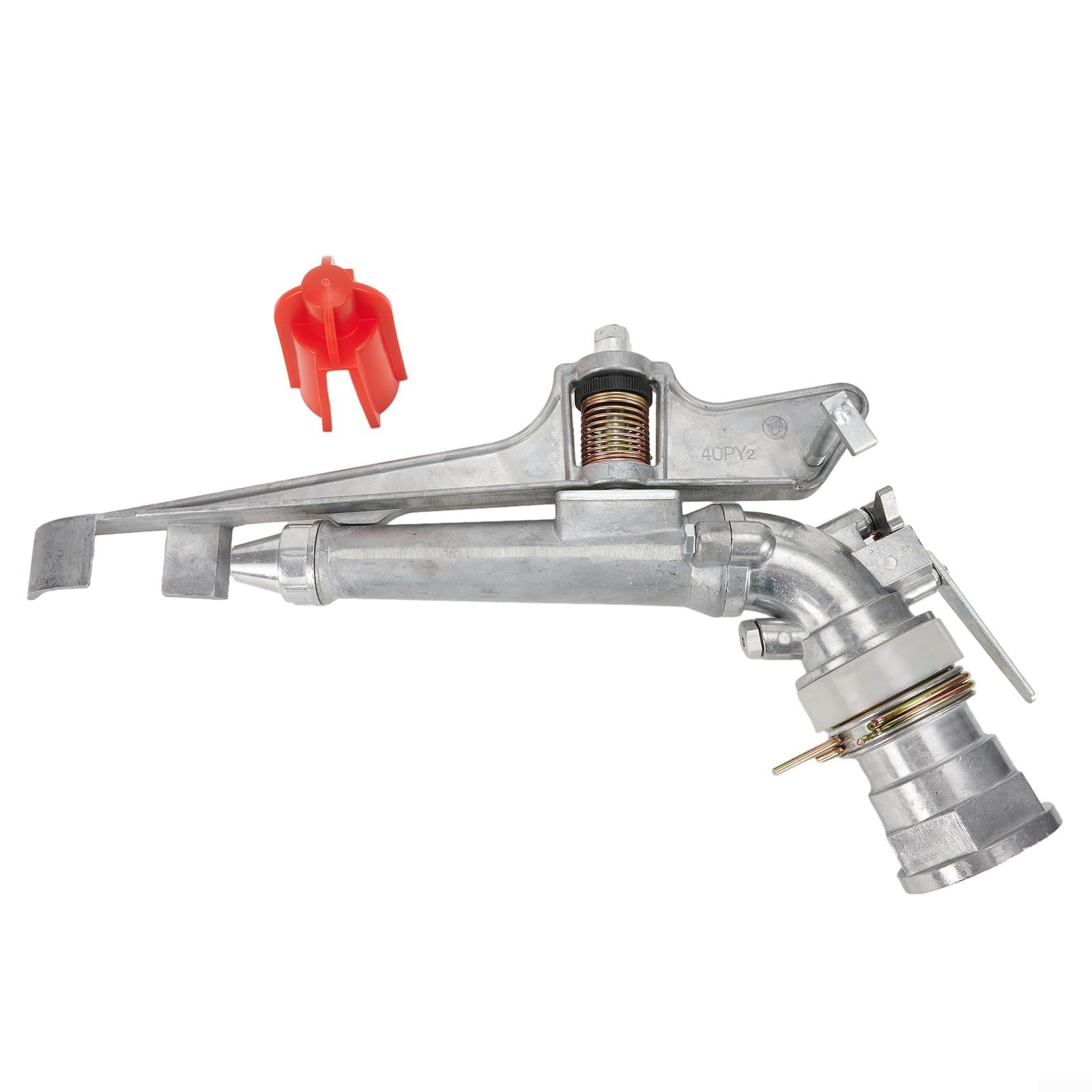 Rociador de riego agrícola, aspersor de jardín de alta presión, aspersor de césped de aleación de aluminio ajustable de para 360°