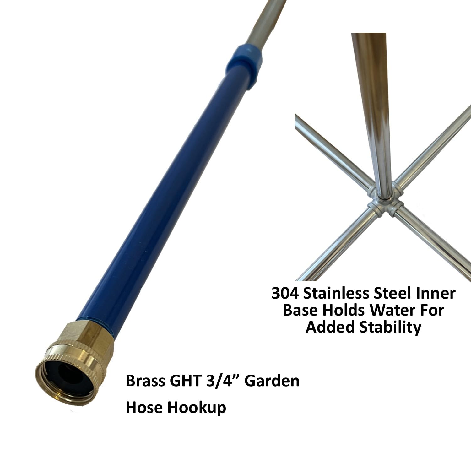 Keyfit Tools Aqua Grande Wassertürme (2 Stück), Sprinkler, 19.000 + m², große Fläche, Rasen, Hof und Garten, 1,8 m hoch, höchste Leistung, größte Fläche abgedeckt über 550 m Durchmesser, Sprühkopf, 8