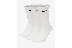 Nike Everyday Cushion Crew Calcetines para mujer, paquete de 3