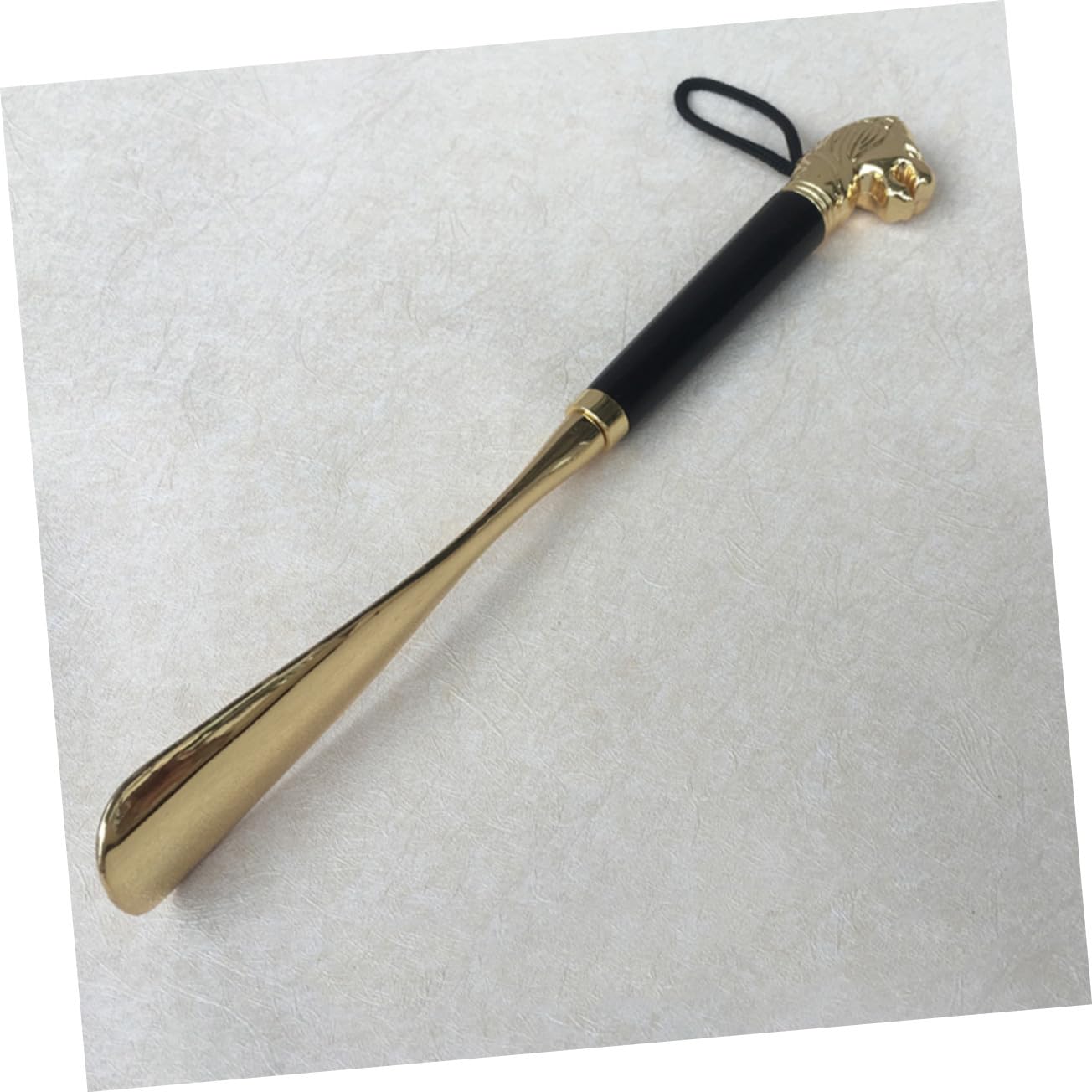 Calzascarpe in Metallo Testa di Leone 32cm Manico lungo Ergonomico per Anziani e Donne in Gravidanza Accessorio Domestico per Scarpe Uomo e Camoscio
