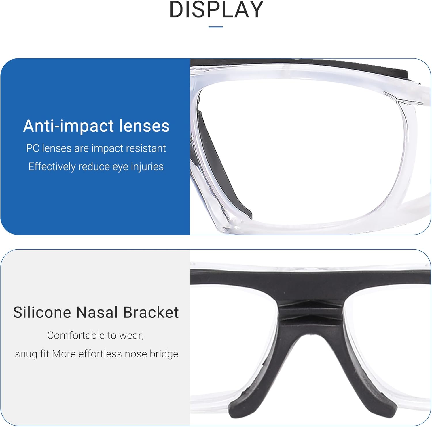 Sport Goggles Basketball Soccer Football Protective Eyewear Safety Goggles Adult Racquetball Goggles Lens Replaceable