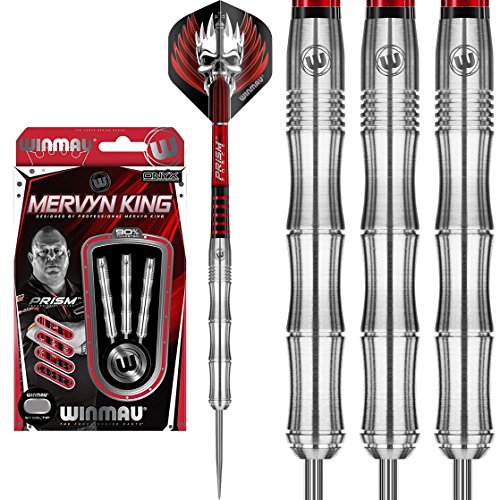 Winmau Mervyn King Dartpfeile, 90 % Wolfram, Prism-Alpha-Flights und Prism-Force-Dartschaft, 22 g, 24 g, 26 g