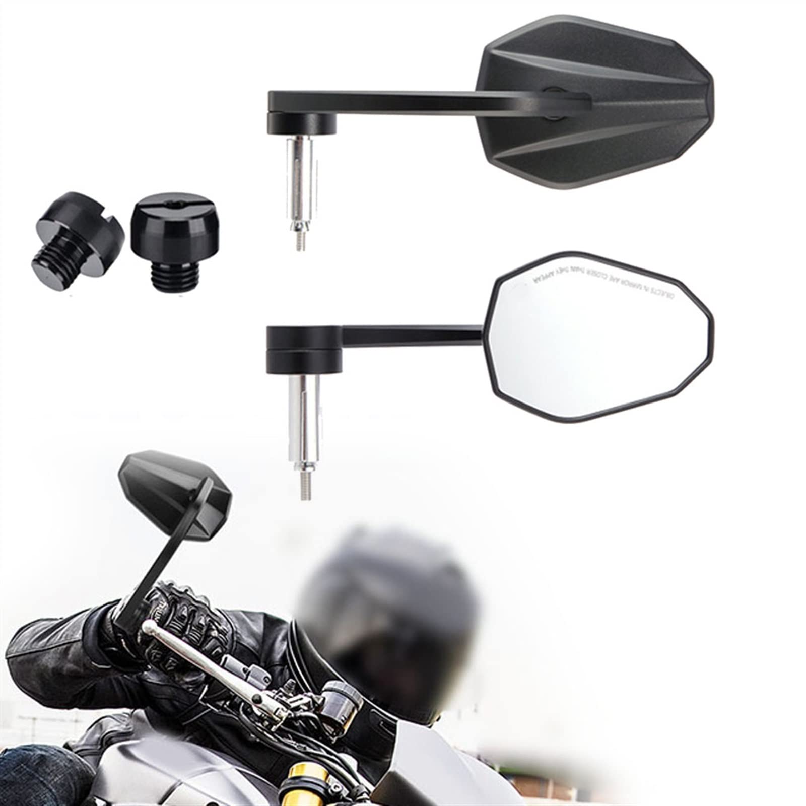 Rétroviseurs moto haut de gamme en verre clair pour une sécurité maximale sur MT09 R1