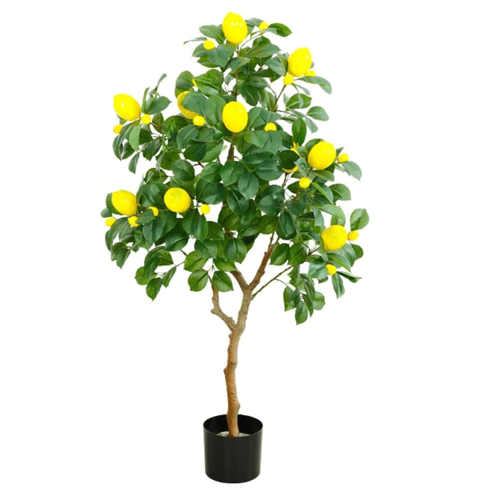GLJTUO fake tree 3.9 Ft Artificial Trees Simulation Lemon Tree Fake Tree With Black Plastic Pot For Indoor Outdoor Artificial Plant Decor Realistic Design