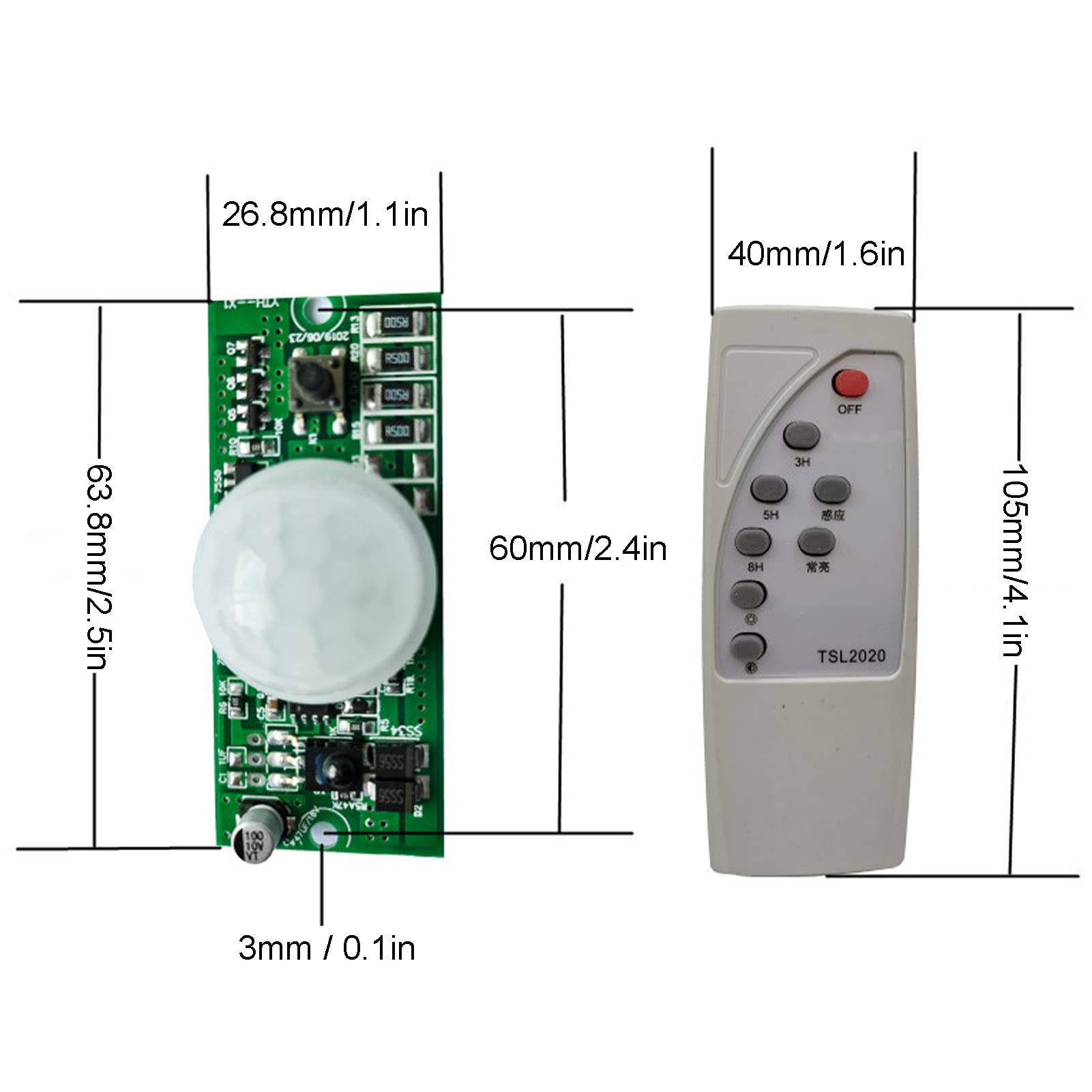 Solar-Lichtsteuermodul Mit PIR-Sensor – 3,7 V, Einstellbare Modi (Hell/Dimmen/Aus/Dauerlicht), Für Solarleuchten & Außenbeleuchtung