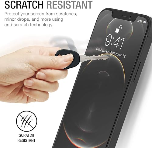 Miniatura 18 de XDesign Paquete de 3 protectores de pantalla para iPhone 12 y iPhone 12 Pro de 6.1 pulgadas, compatible con iPhone 12 y iPhone 12 Pro película