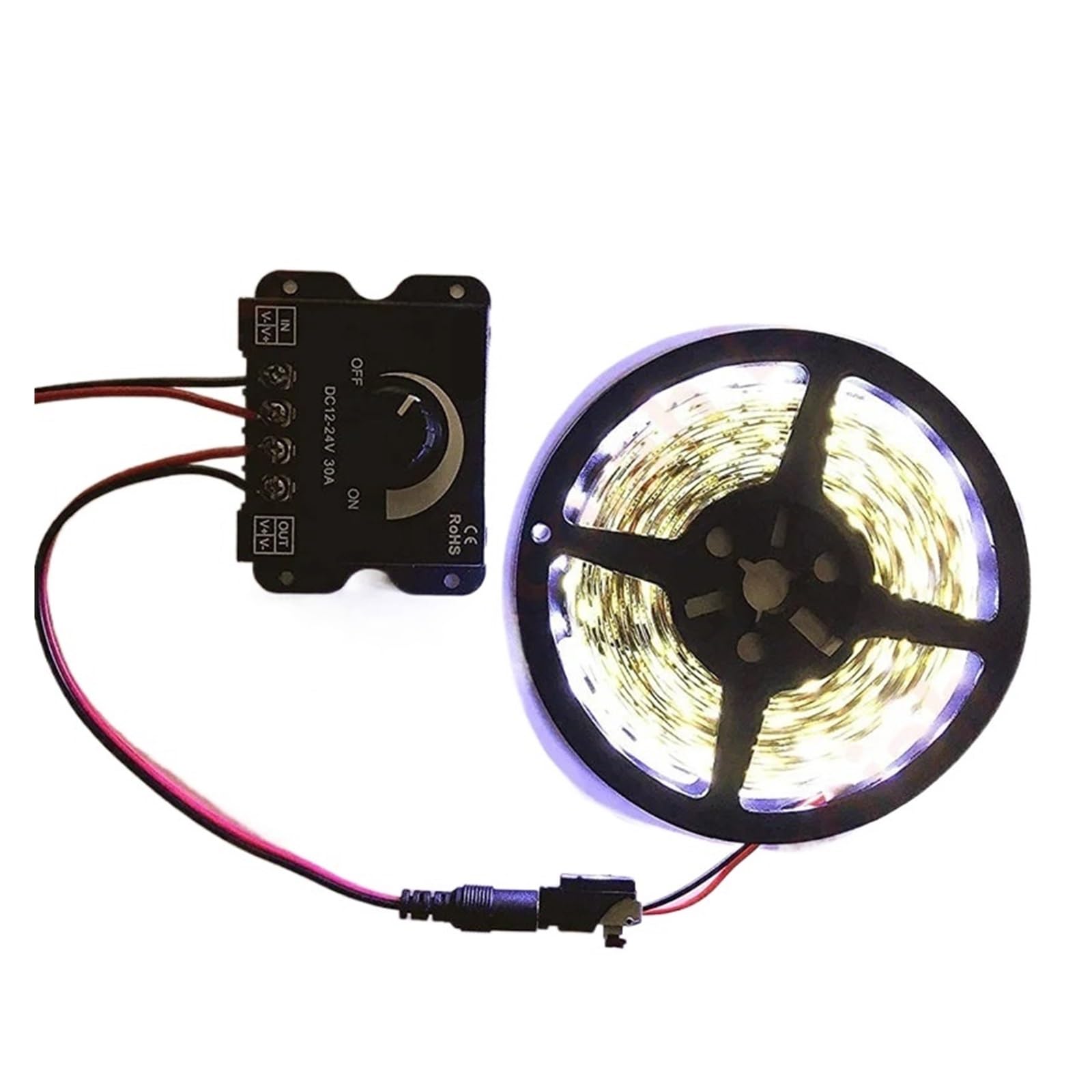LED-Lichtstreifen-Dimmer, DC12V-24V 30A Dimmer-Controller