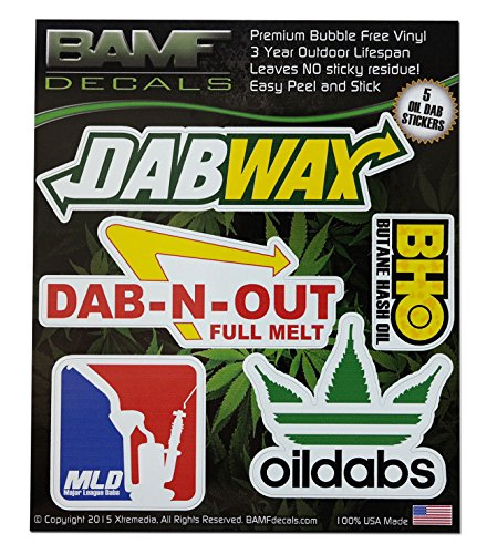 BAMFdecals Dab Kit #2 Sticker Slap Sheet