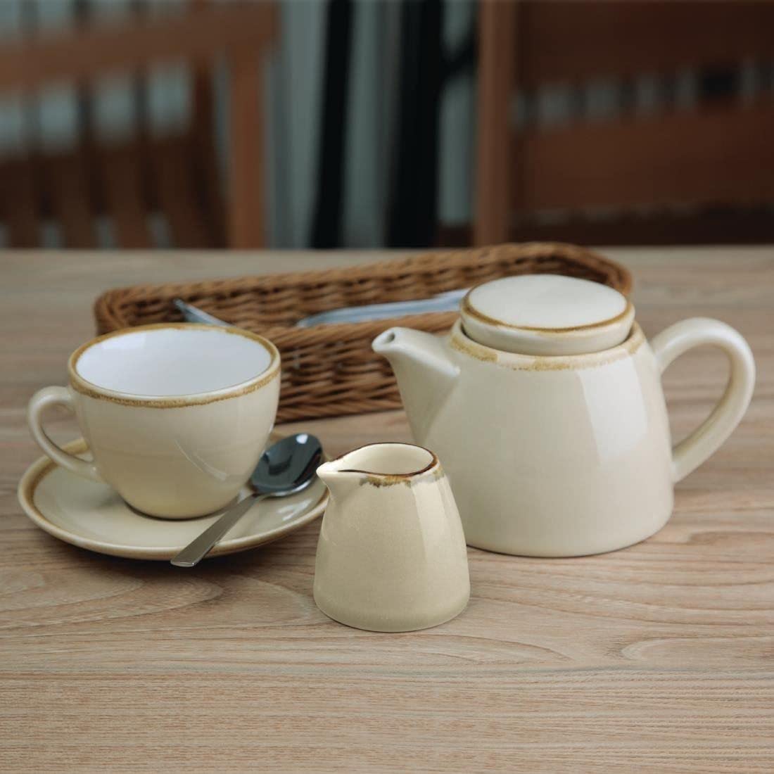 Olympia horno GP330 taza de café arena, 230 ml (Pack de 6)