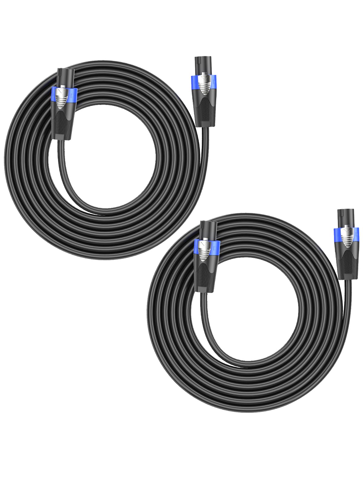 GCTBL 5M 2Pack Cavi Speakon a Speakon Cavo per Casse audio professionale da 15 Gauge Cavo per altoparlanti amplificatore DJ/PA con Twist Lock