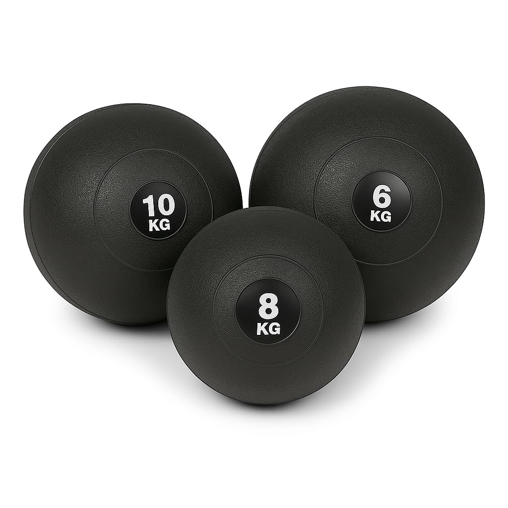 Slam Ball 4 – 10 kg – Palla medica non rimbalzante ponderata per allenamento della forza, crossfit, cardio e palestra a casa – FLG palla da ginnastica in gomma resistente per uomini e donne