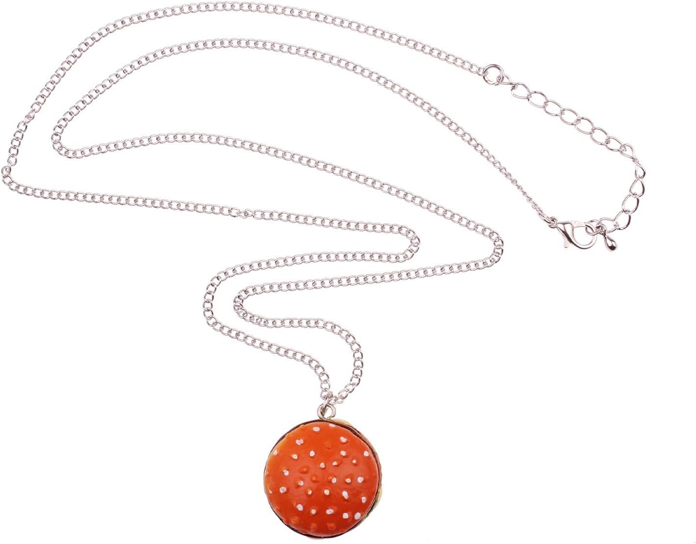 Snykk Burger Necklace Approx. 70 cm Chain – Hamburger Pendant