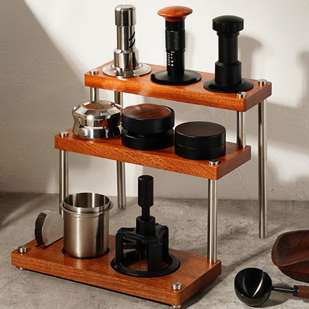 Espresso-Tamperstation, multifunktionaler 3-stufiger Aufbewahrungsständer für Kaffeezubehör, Billy