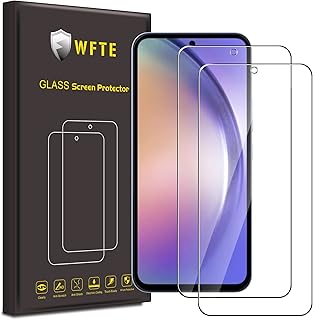 WFTE [2-Pack Screen Protector for Samsung Galaxy A54 5G,Anti-Scratch,High Transparency,Anti-fingerprint,Bubble-Free,Dust-Free Premium Screen Protector Tempered Glass For Samsung Galaxy A54 5G