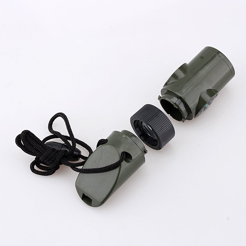 Sifflet 7 En 1 Equlup – Boussole, Thermomètre, Lampe, Loupe Et Miroir Pour Survie