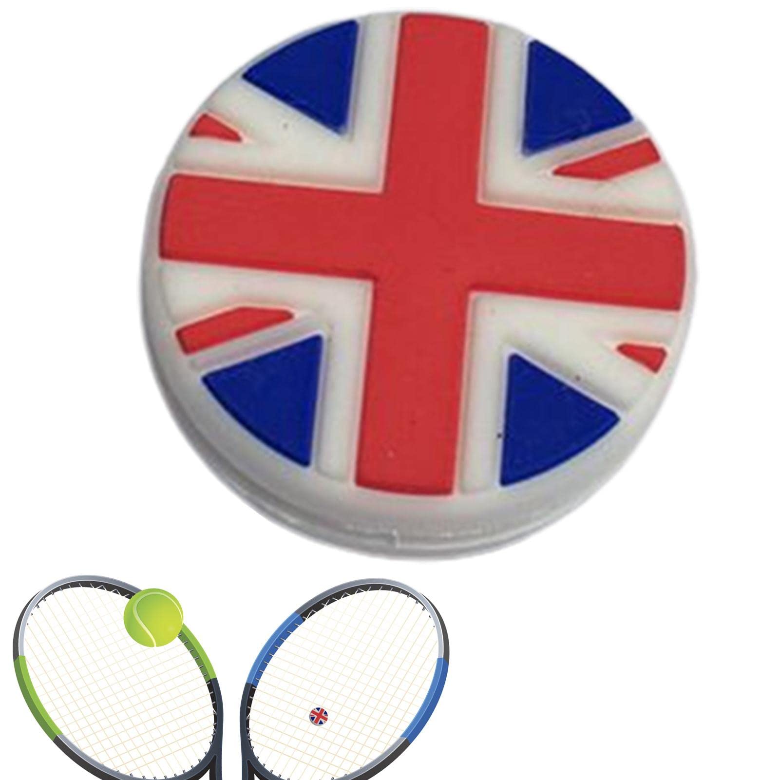 Tennis Racket Damper | Tennis Damper with National Flag Motif | Silicone Tennis Racket Vibration Damper Shock Absorption for Tennis Rackets, America/UK/Canada Style