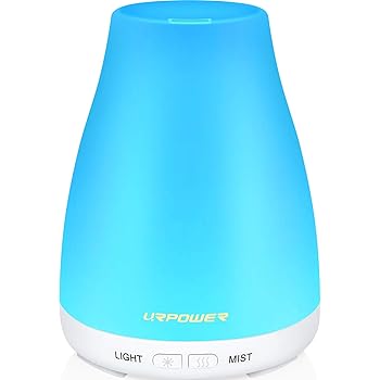 Amazon Com Urpower 2nd Version Essential Oil Diffuser Aroma Essential Oil Cool Mist Humidifier With Adjustable Mist Mode Waterless Auto Shut Off And 7 Color Led Lights Changing For Home White Health Personal Care