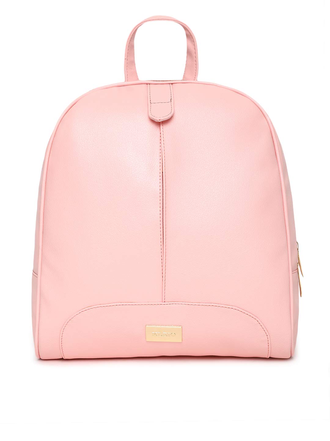 KLEIO PU Leather Spacious Backpack for Women (Pink) with Zip Closure & Adjustable Shoulder Strap | Laptop Backpack For Girls Suitable for Work, College, School (B07S76215H) Amazon Price History, Amazon Price Tracker