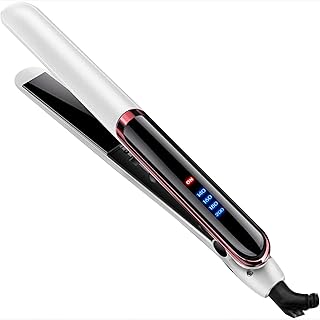 Chapinha Alisadora de Cabelo, 4 Temperaturas Alisamento de Cabelo Curling Chapinha Led Portátil Varinha de Ondulação de Cabelo Para Estilo de Cabelo,White-pluguedoReinoUnido