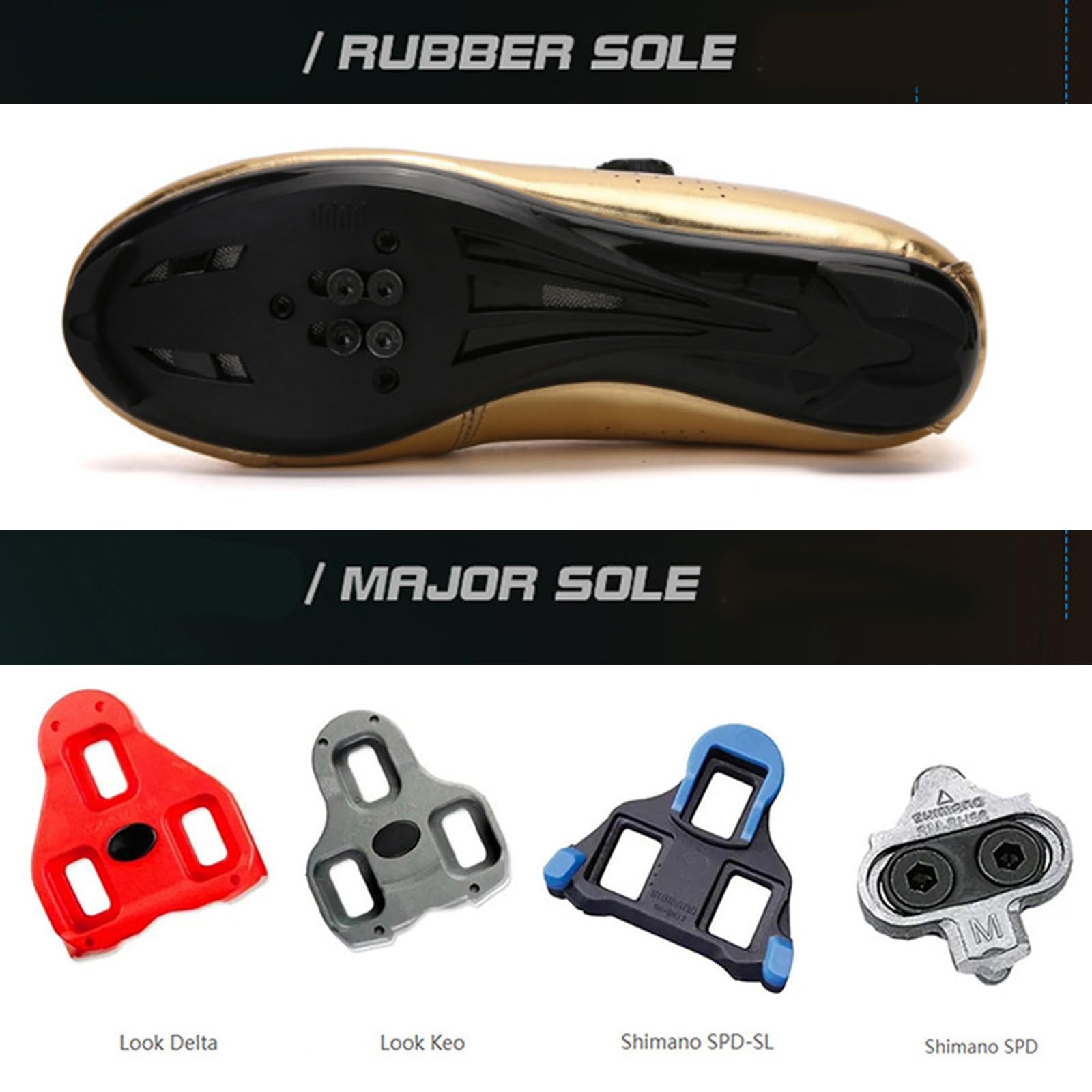 Hixingo Scarpe Uomo Donna Scarpe Strada Mountain Bike Compatibile Pedali SPD/SPD-SL Look Delta, Unisex Scarpes Ciclismo MTB Traspirante Rete All'aperto per Bici 36-47 EU