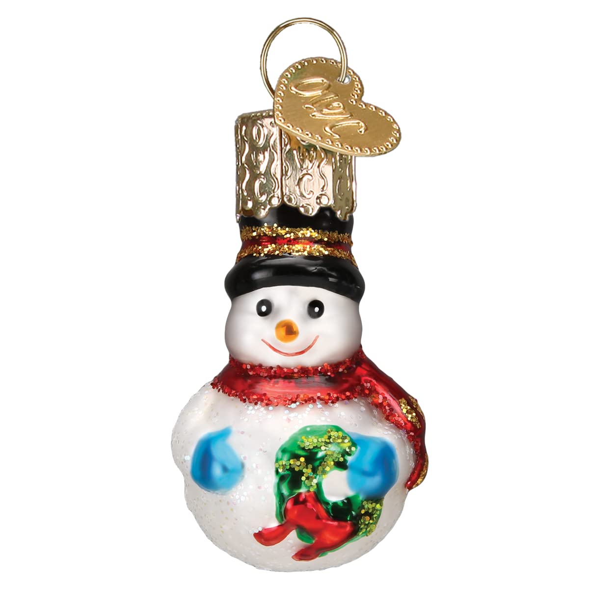 Amazon.co.jp: Old World Christmas ミニ雪だるま 吹きガラス