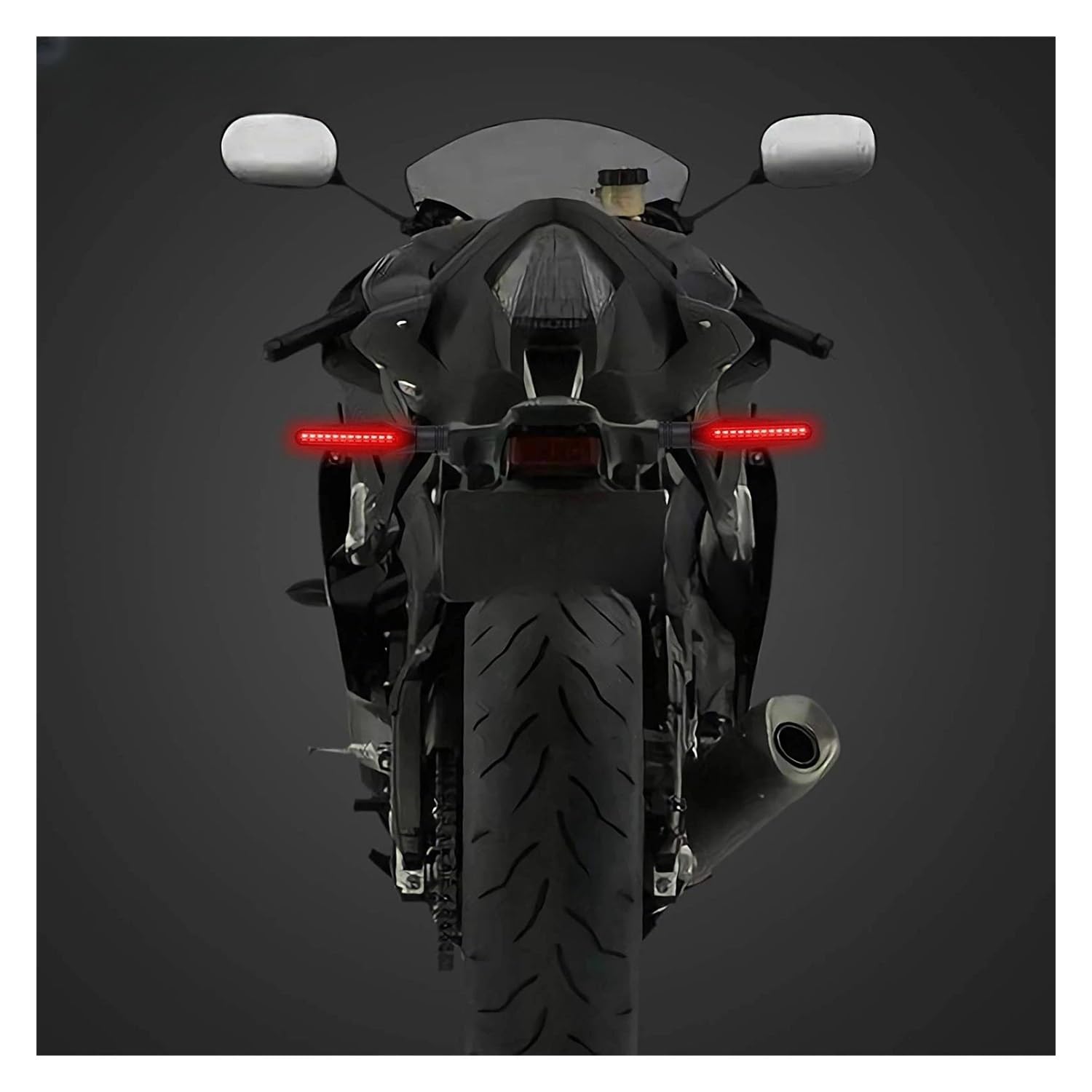 Moto Segnali svolta Indicatore Di Direzione Per Motocicletta 24 LED Luce Anteriore Posteriore Luce Di Marcia Diurna Lampade Dei Freni Che Scorrono Indicatori Di Direzione
