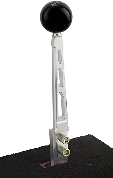 Lokar MSL616D 10" Billet Aluminum Single Bend Machine Finish Manual Shift Lever for Tremec T5/T45/T56