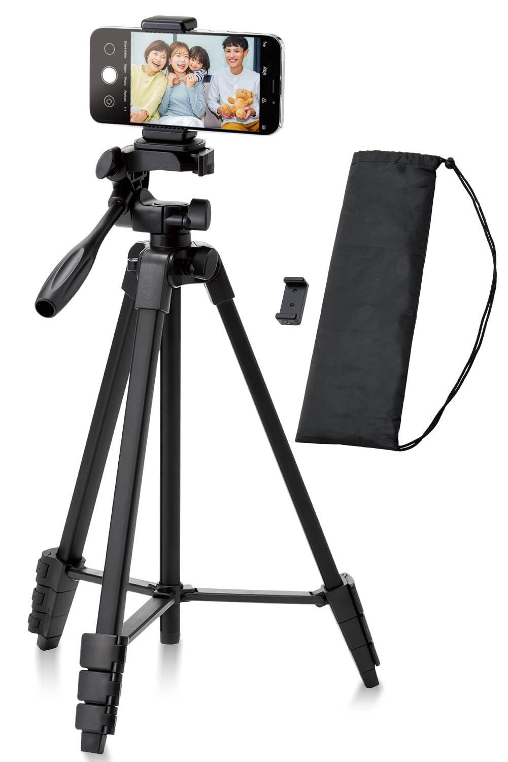 Amazon.co.jp: エレコム スマホ カメラ 三脚 3段階伸縮 最大長さ147cm