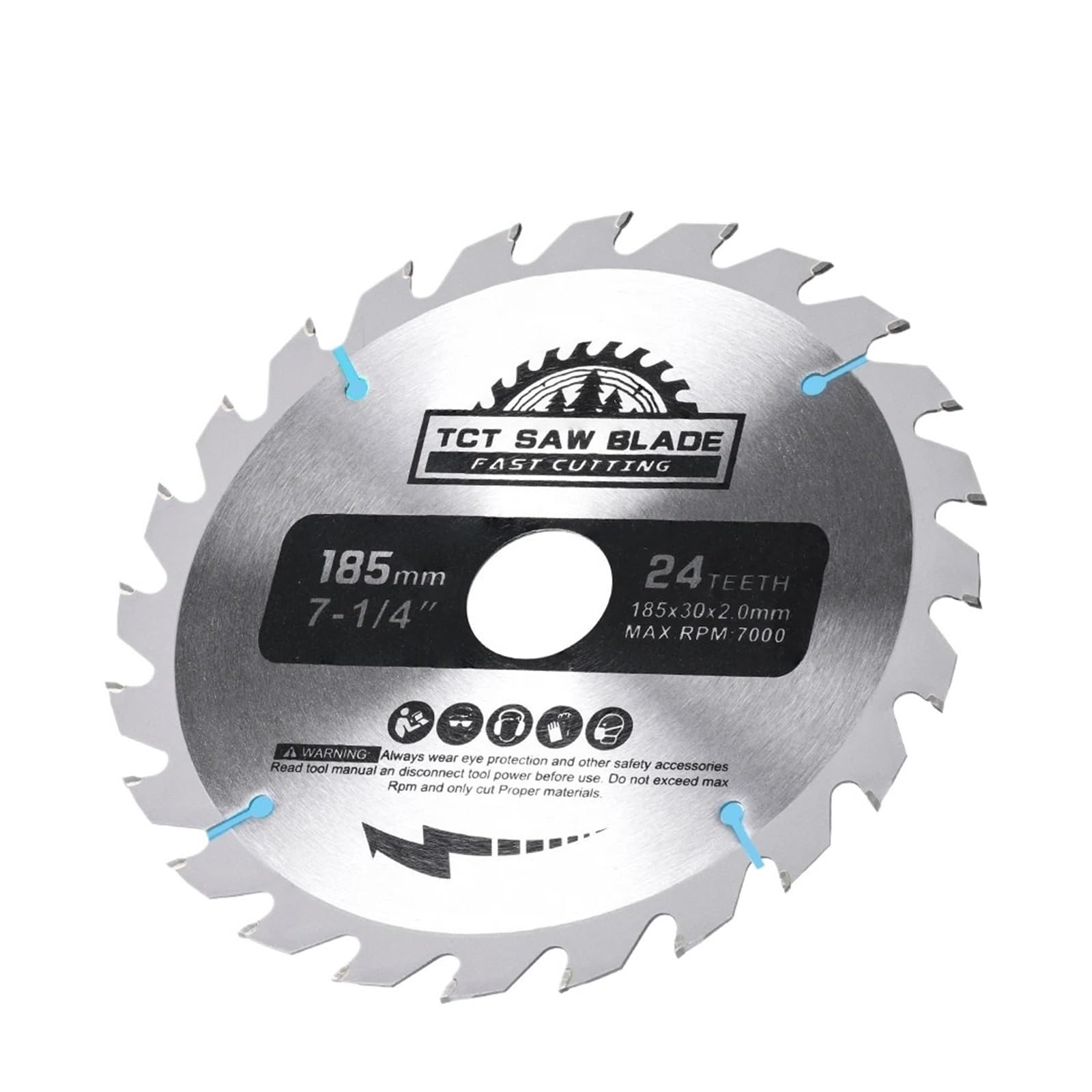 1 szt. 185/190/205mm brzeszczot piły tarczowej TCT 20/24/40/48/60T | Tarcza tnąca z węglików spiekanych o średnicy 30 mm do cięcia drewna(5pcs,185x2.0x30x60T)