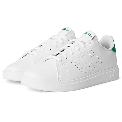 adidas Kids Advantage Base 2.0 Shoes (Big Kid) Kids Shoes White/White/Green