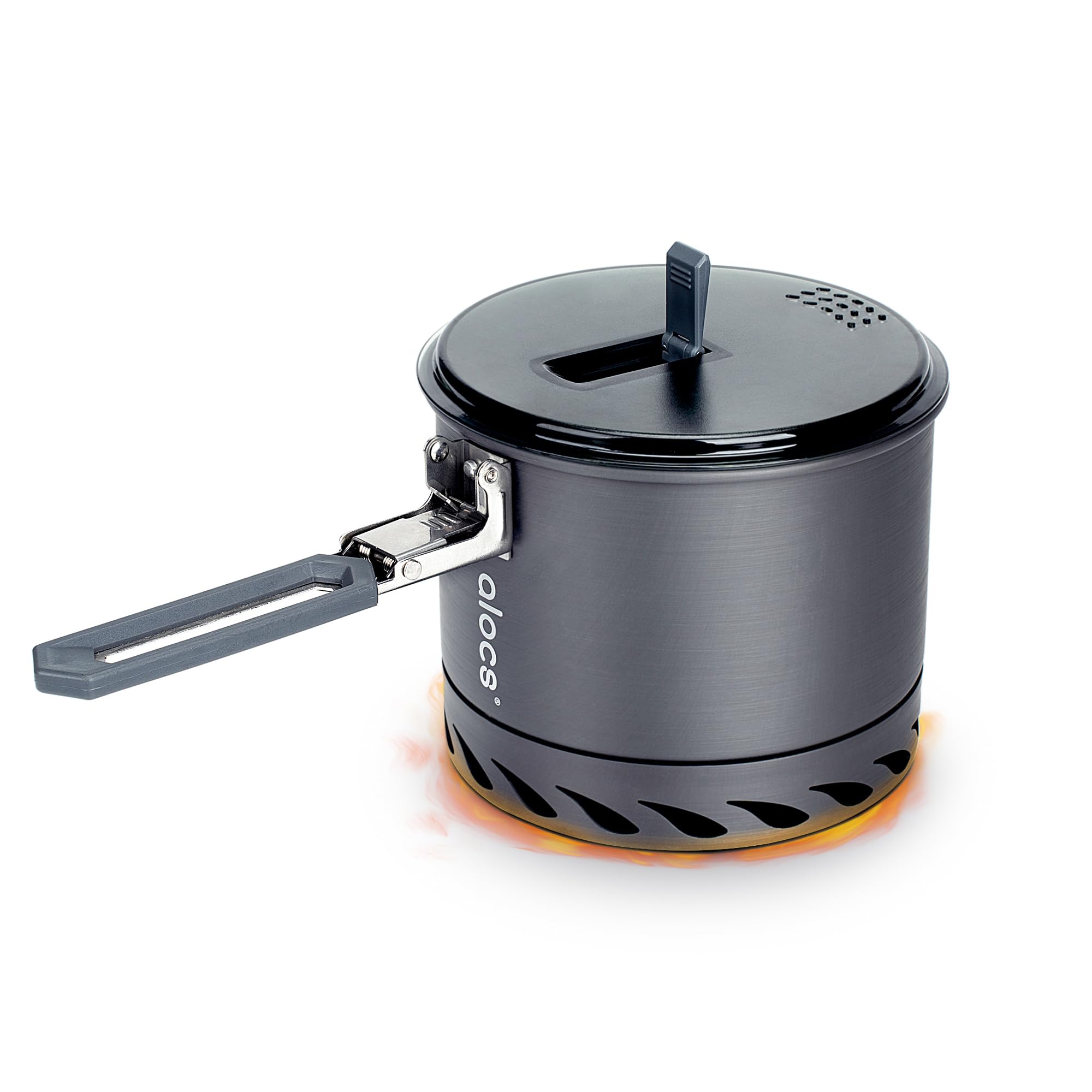 Amazon.co.jp: Alocs 1.4L 直火対応 キャンプ 調理器具 キャンプ 鍋