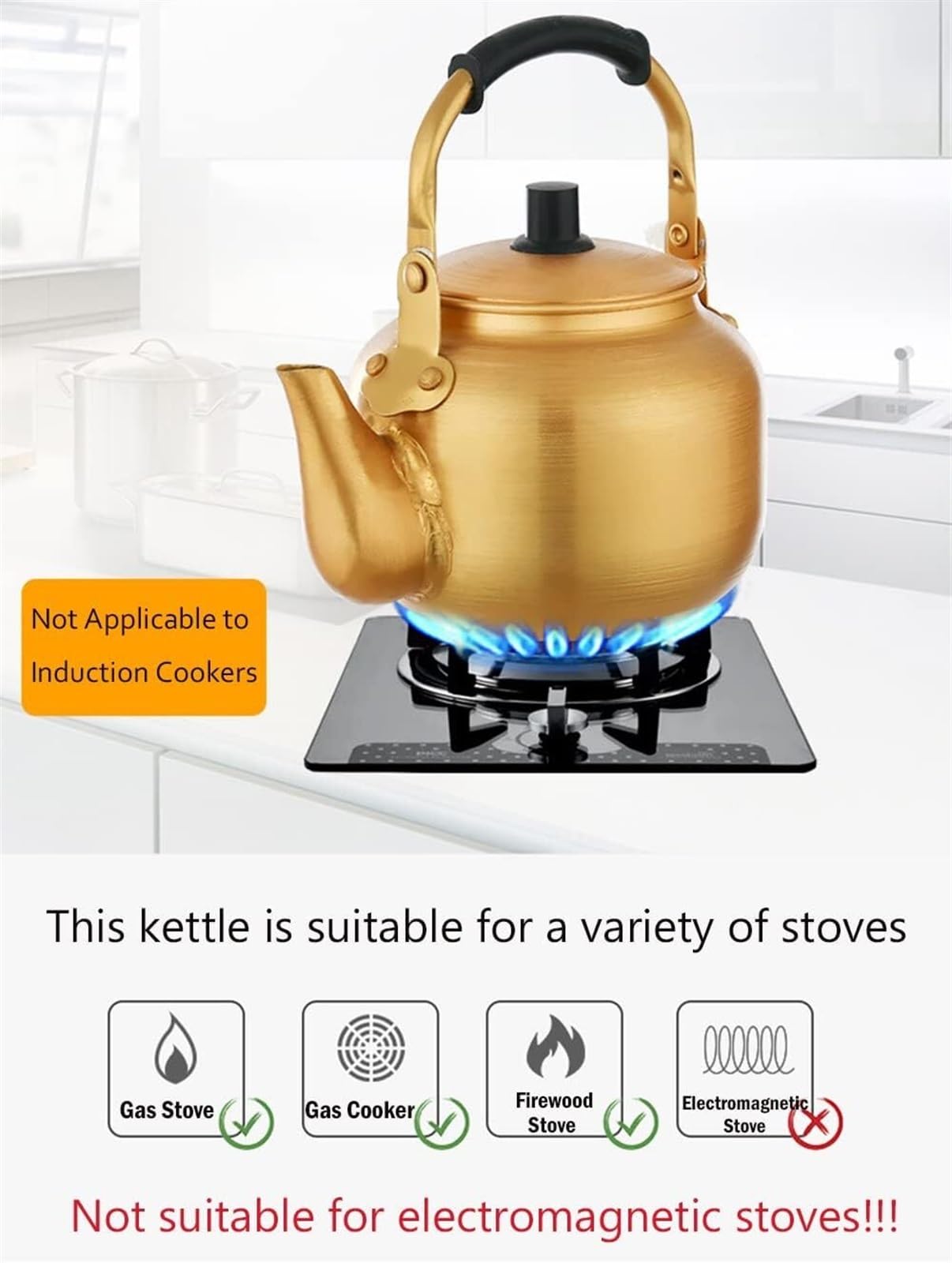 Czajnik z Gwizdkiem Aluminiowy Czajnik Do Herbaty Czajnik Zagęścić Dzbanek Na Herbatę Czajnik Na Gorącą Wodę Dzbanek Do Gotowania W Domu Kuchnia Kuchenka Gazowa Czajnik Gwizdanie Czajnik Czajnik Kuche
