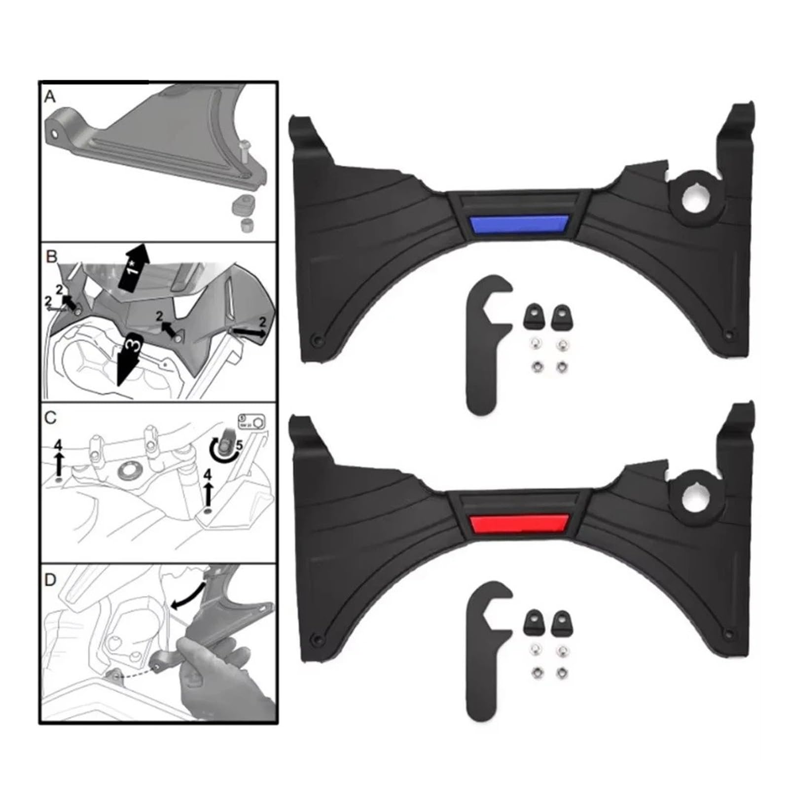 Alettone laterale moto Per BMW Per R 1200 1250 GS Per R1200GS LC Per R1250GS Per Adventure GS1200 LC R1250 2013-2023 Moto Cockpit Carena(Sliver)