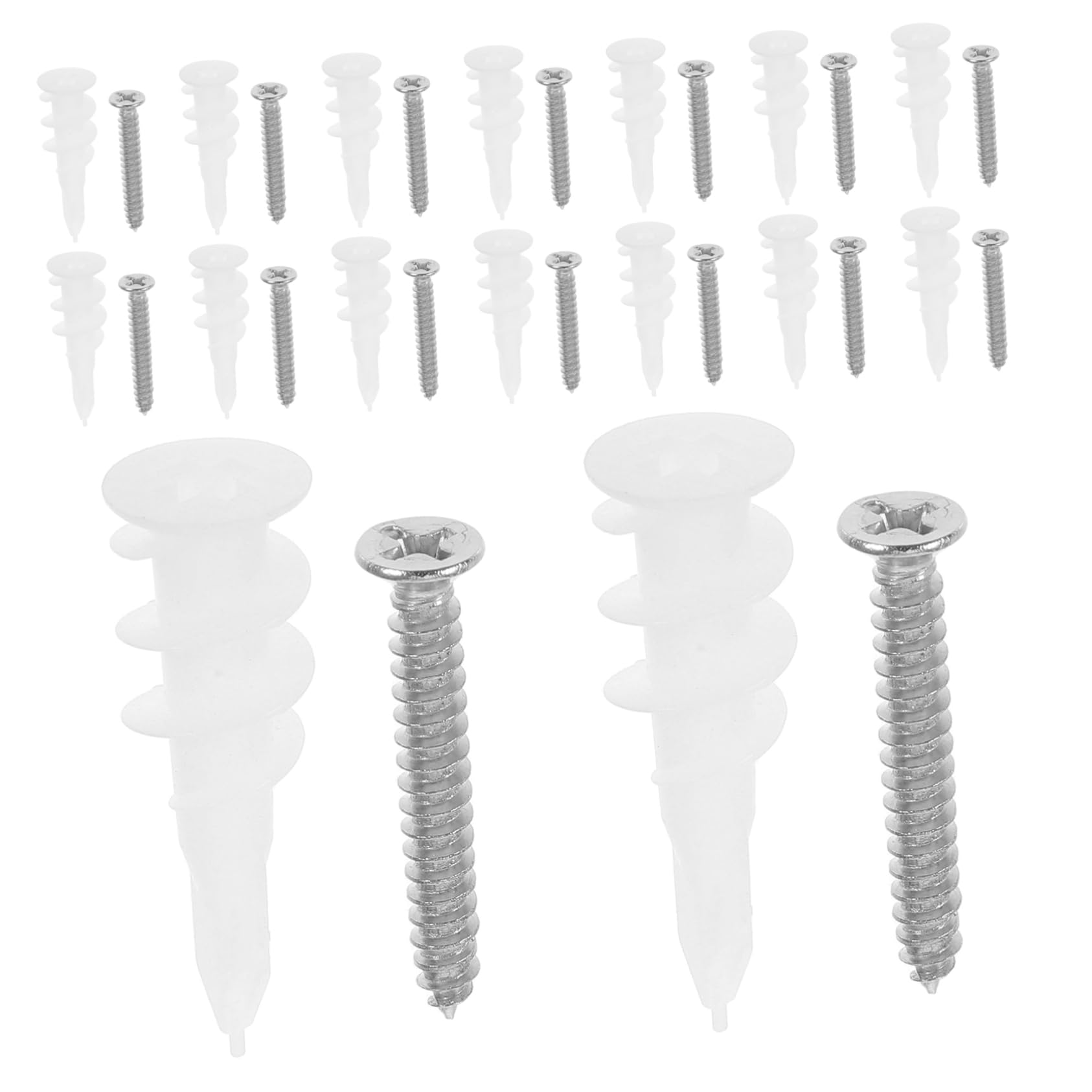SOLUSTRE Picture Hanging Kit 50 Sets of Drywall Anchors Expansion Tube Screws Home Improvement and Construction Hardware